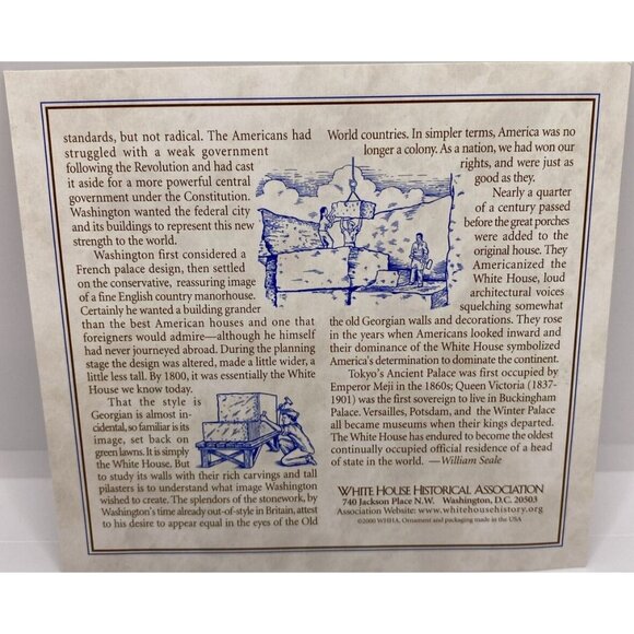 Vintage Christmas Collectible Ornament By The White House Historical Association - Picture 8 of 16